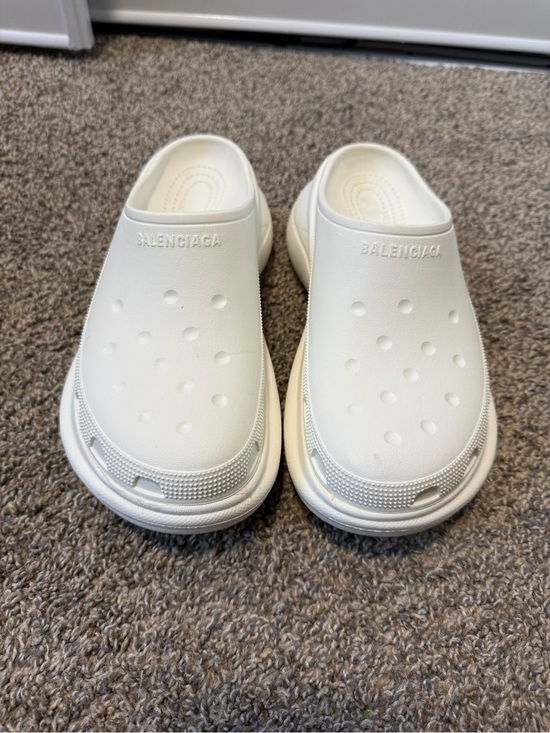 Balenciaga Shoes - Balenciaga White Slip-On Sandal Clogs